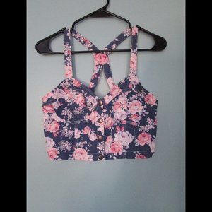 Floral Denim Bustier